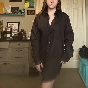 Black dress shirt, cotton, and polyester, Sateen Arrow, clasic Fit